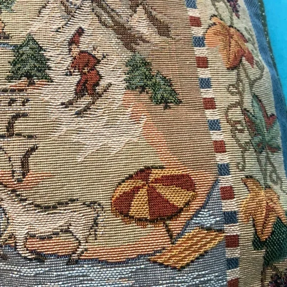 METRAX SOUVENIR FRANCE TAPESTRY DECOR PILLOW MADE IN BELGIUM EIFFEL TOWER FRENCH
